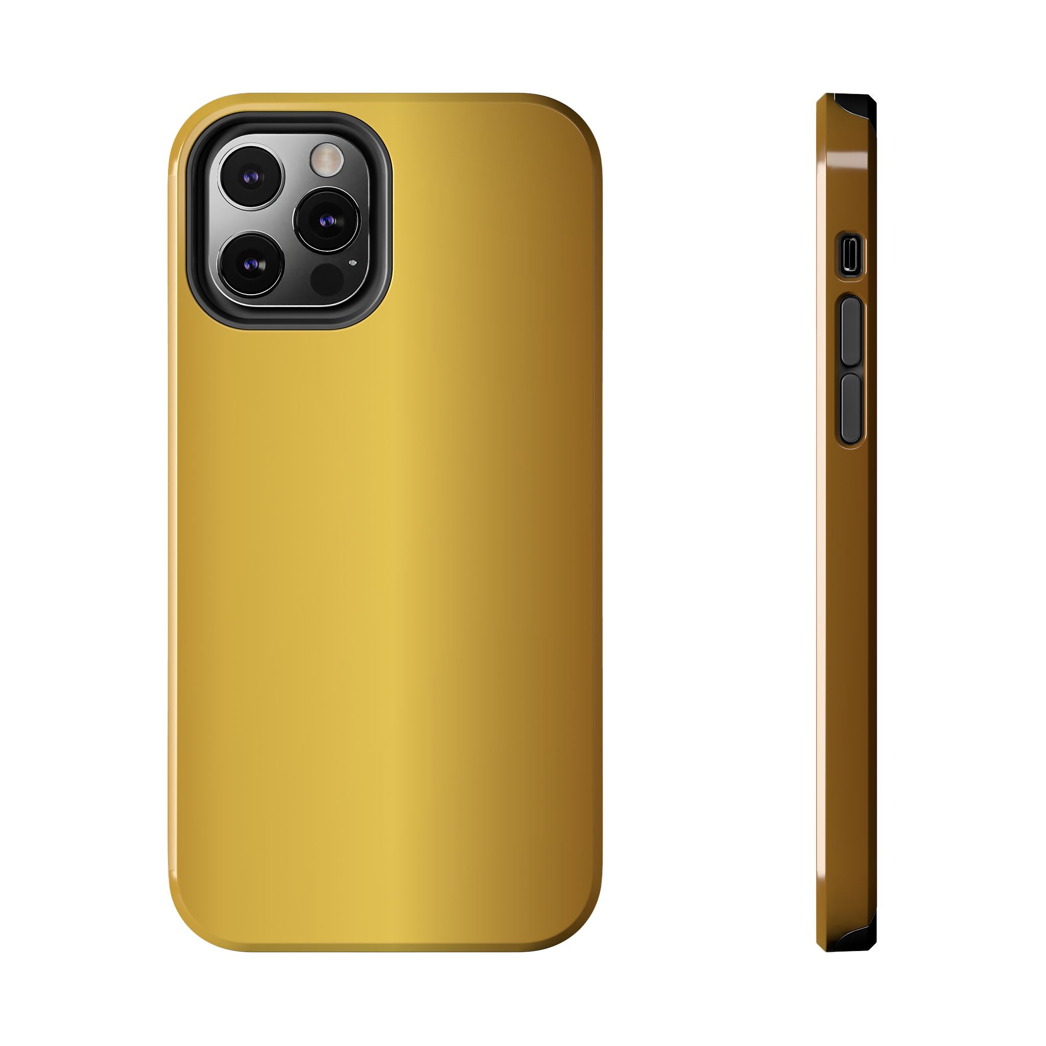 Gold Metallic Look  Durable Tough Phone Case for Everyday Protection - iPhones