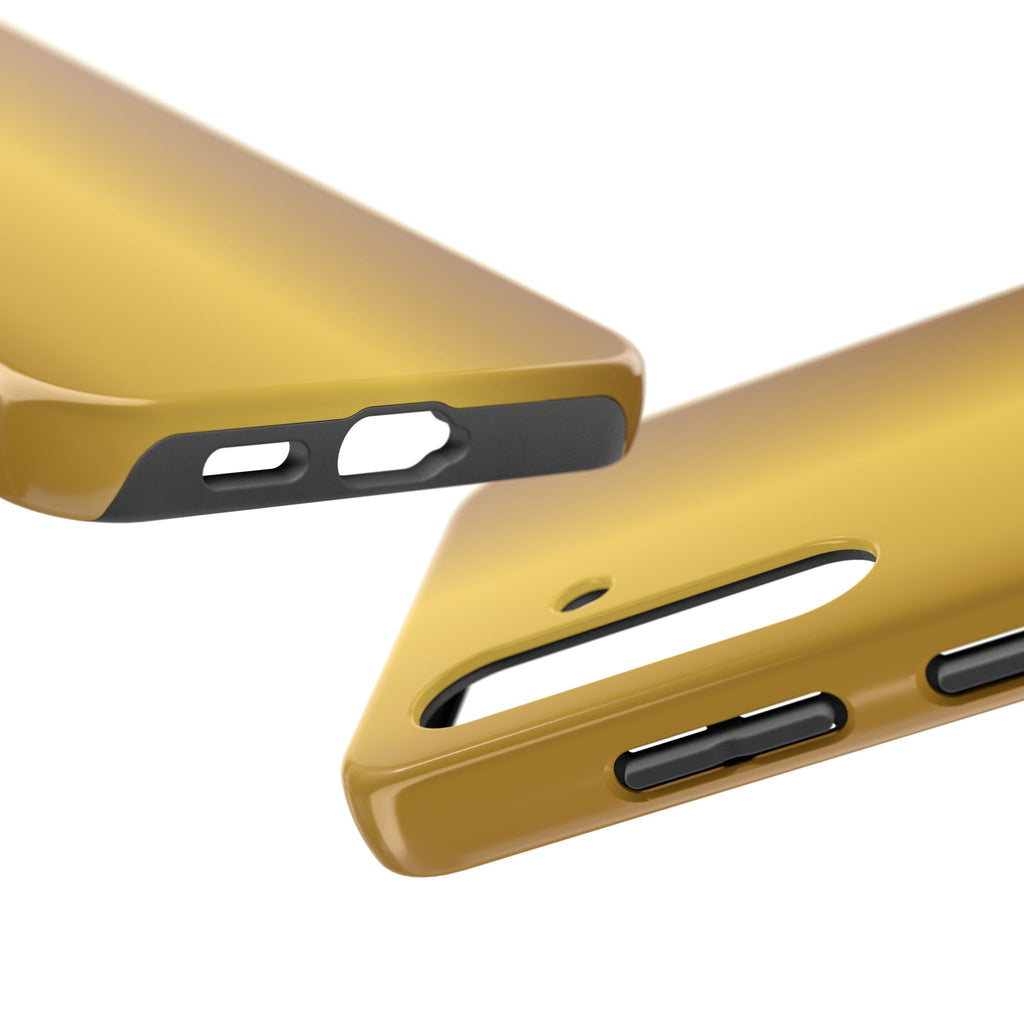 Gold Metallic Look  Durable Tough Phone Case for Everyday Protection - Samsung Phones
