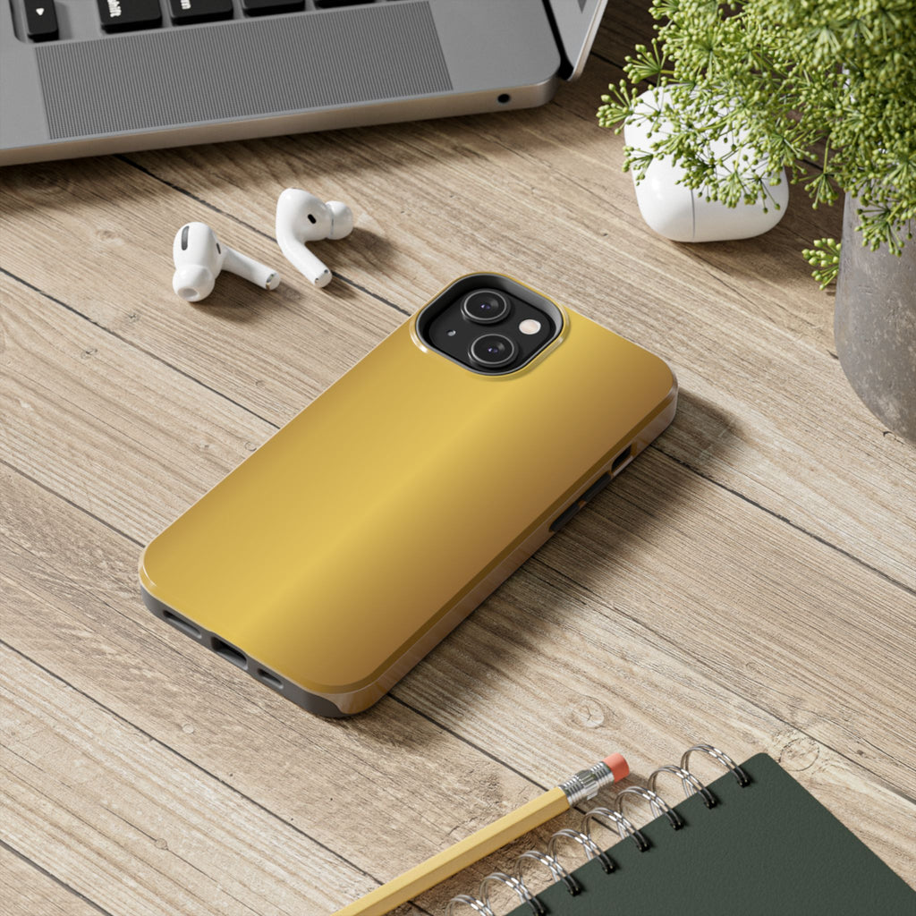 Gold Metallic Look  Durable Tough Phone Case for Everyday Protection - iPhones