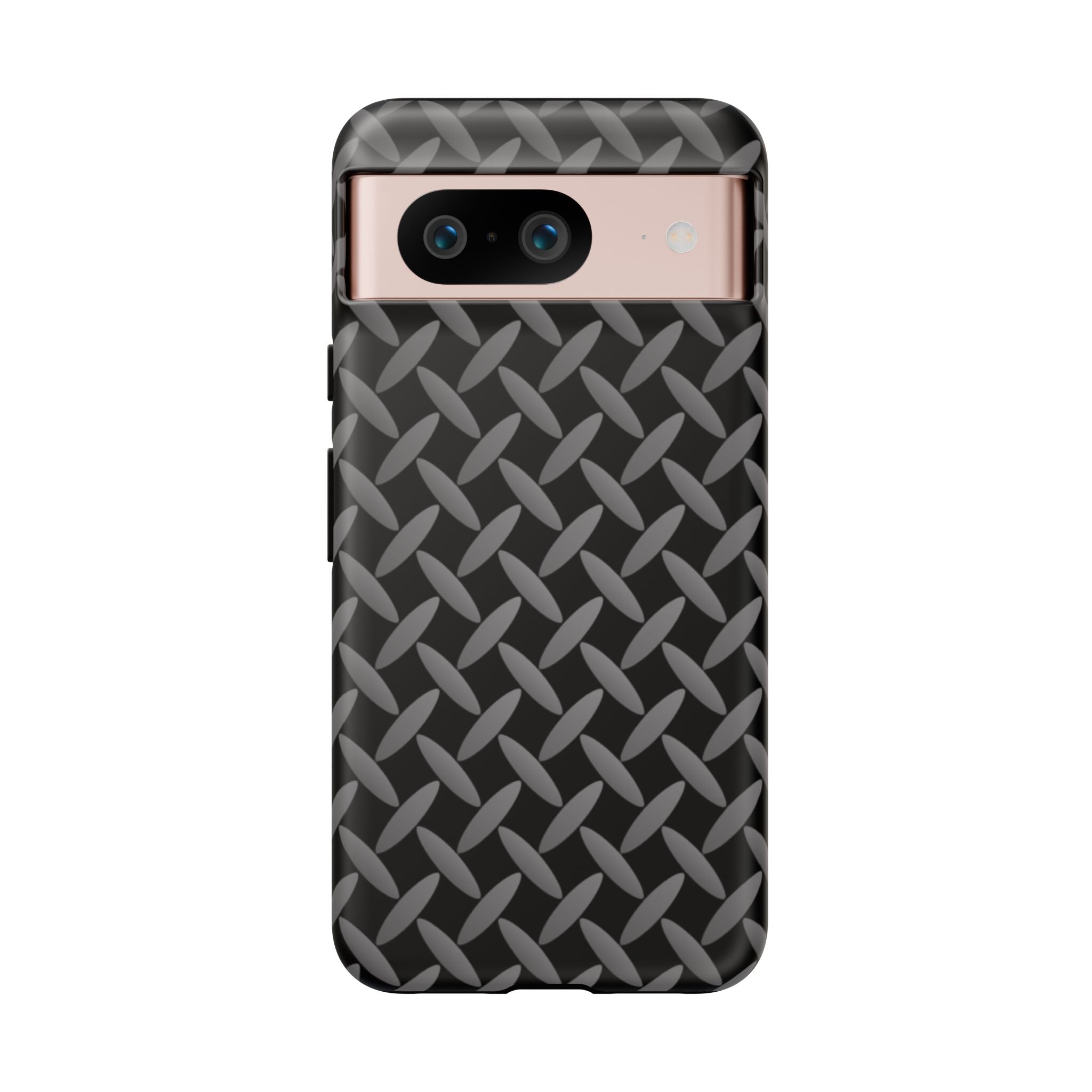 Durable Phone Case Black - Tough Cases with Stylish Diamond Plate Design - Google Phones