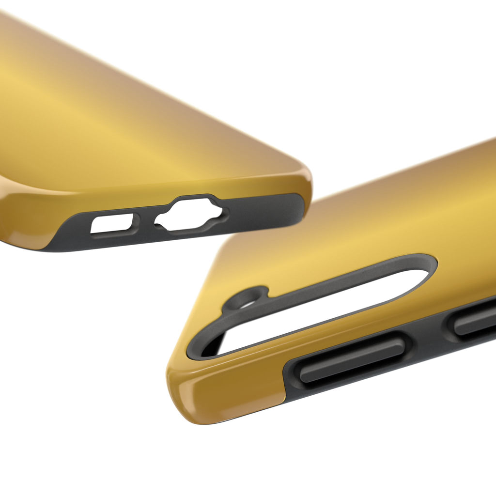 Gold Metallic Look  Durable Tough Phone Case for Everyday Protection - Samsung Phones