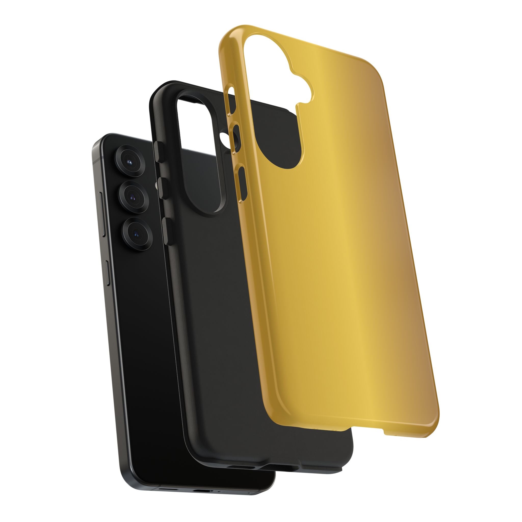 Gold Metallic Look  Durable Tough Phone Case for Everyday Protection - Samsung Phones