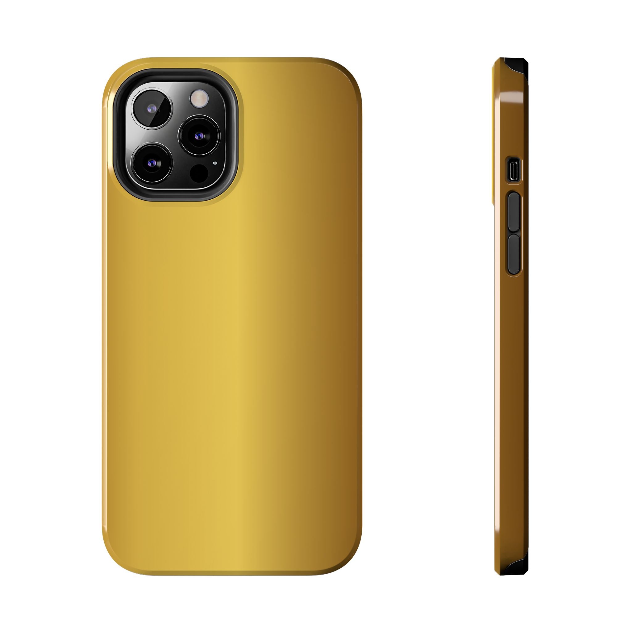 Gold Metallic Look  Durable Tough Phone Case for Everyday Protection - iPhones
