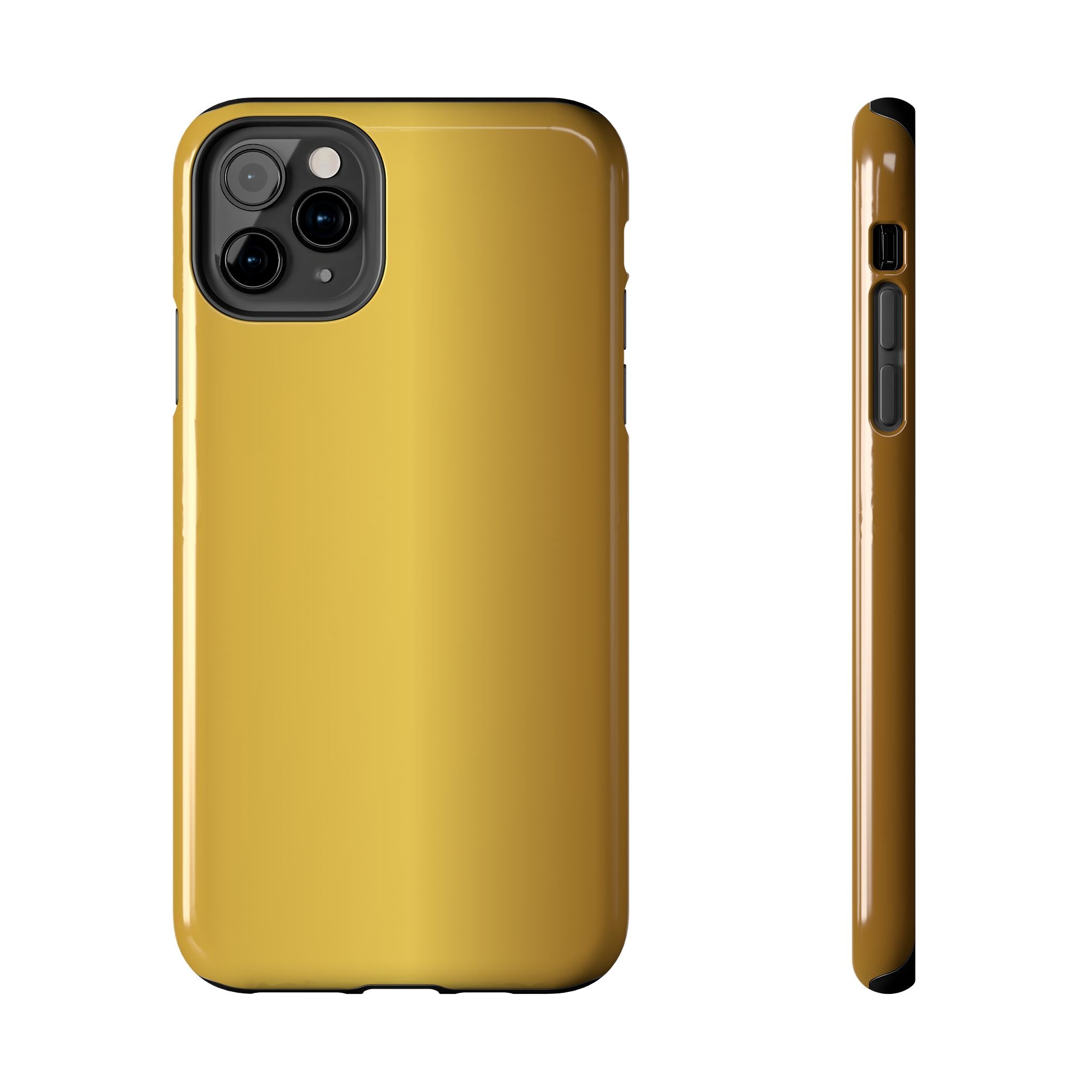 Gold Metallic Look  Durable Tough Phone Case for Everyday Protection - iPhones