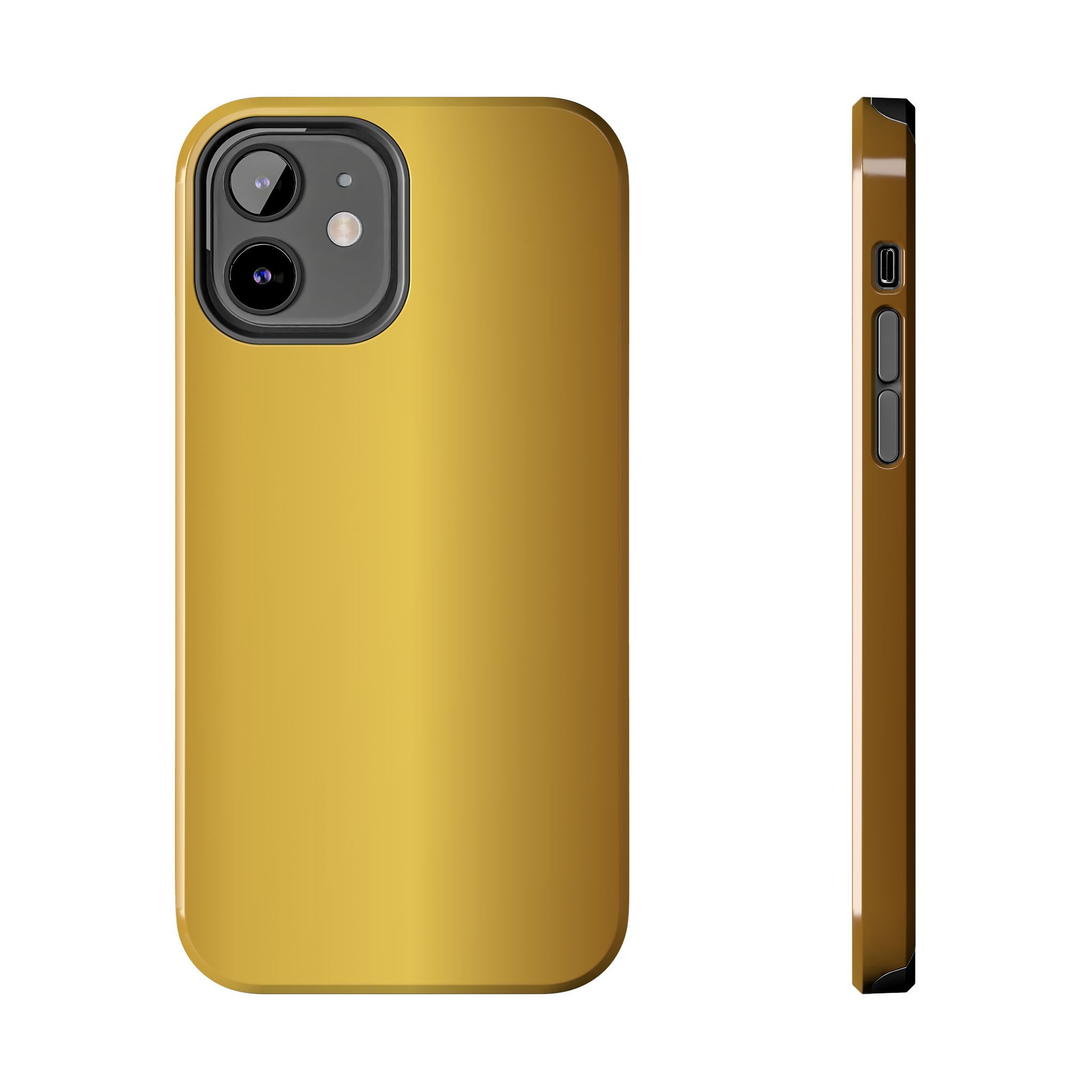 Gold Metallic Look  Durable Tough Phone Case for Everyday Protection - iPhones