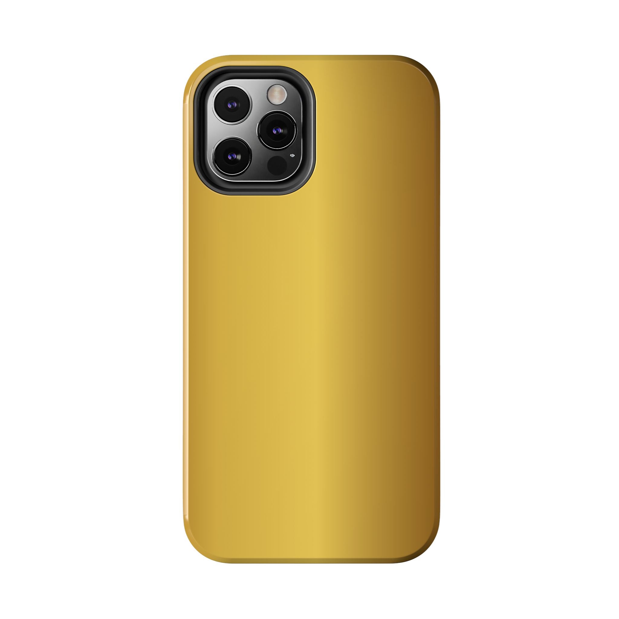 Gold Metallic Look  Durable Tough Phone Case for Everyday Protection - iPhones