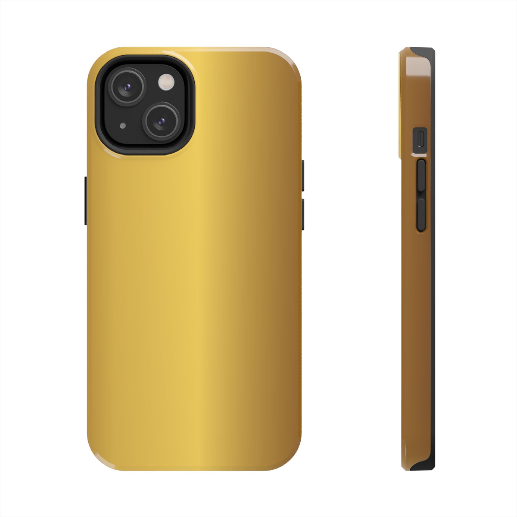 Gold Metallic Look  Durable Tough Phone Case for Everyday Protection - iPhones