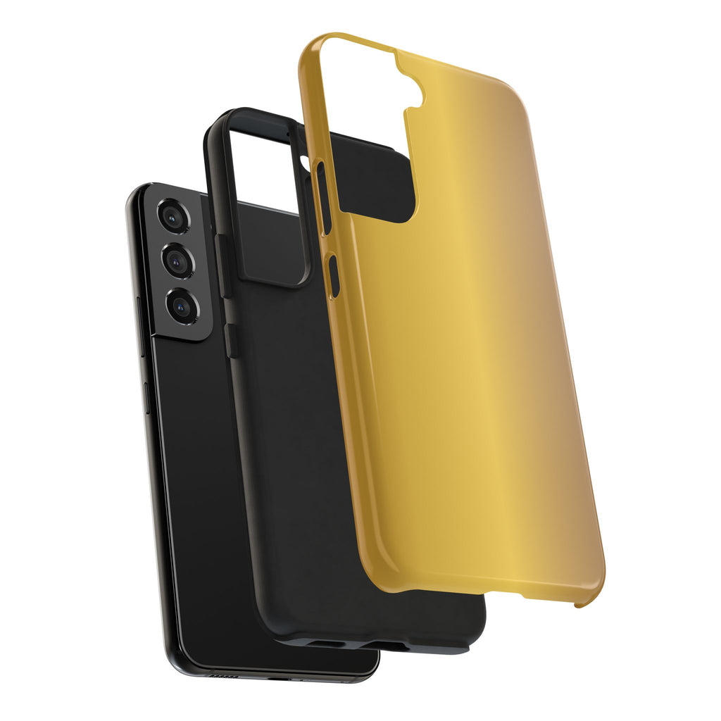 Gold Metallic Look  Durable Tough Phone Case for Everyday Protection - Samsung Phones