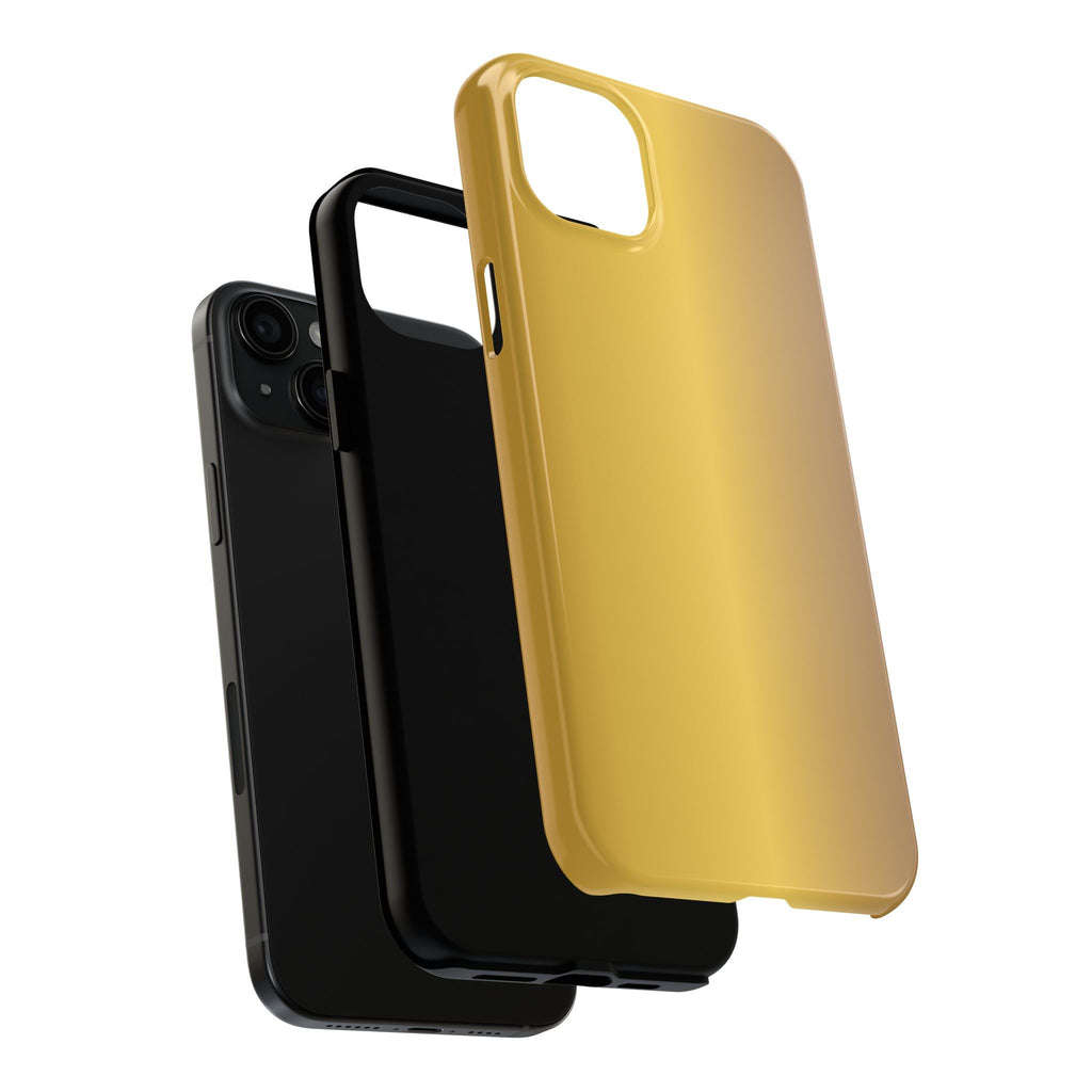 Gold Metallic Look  Durable Tough Phone Case for Everyday Protection - iPhones