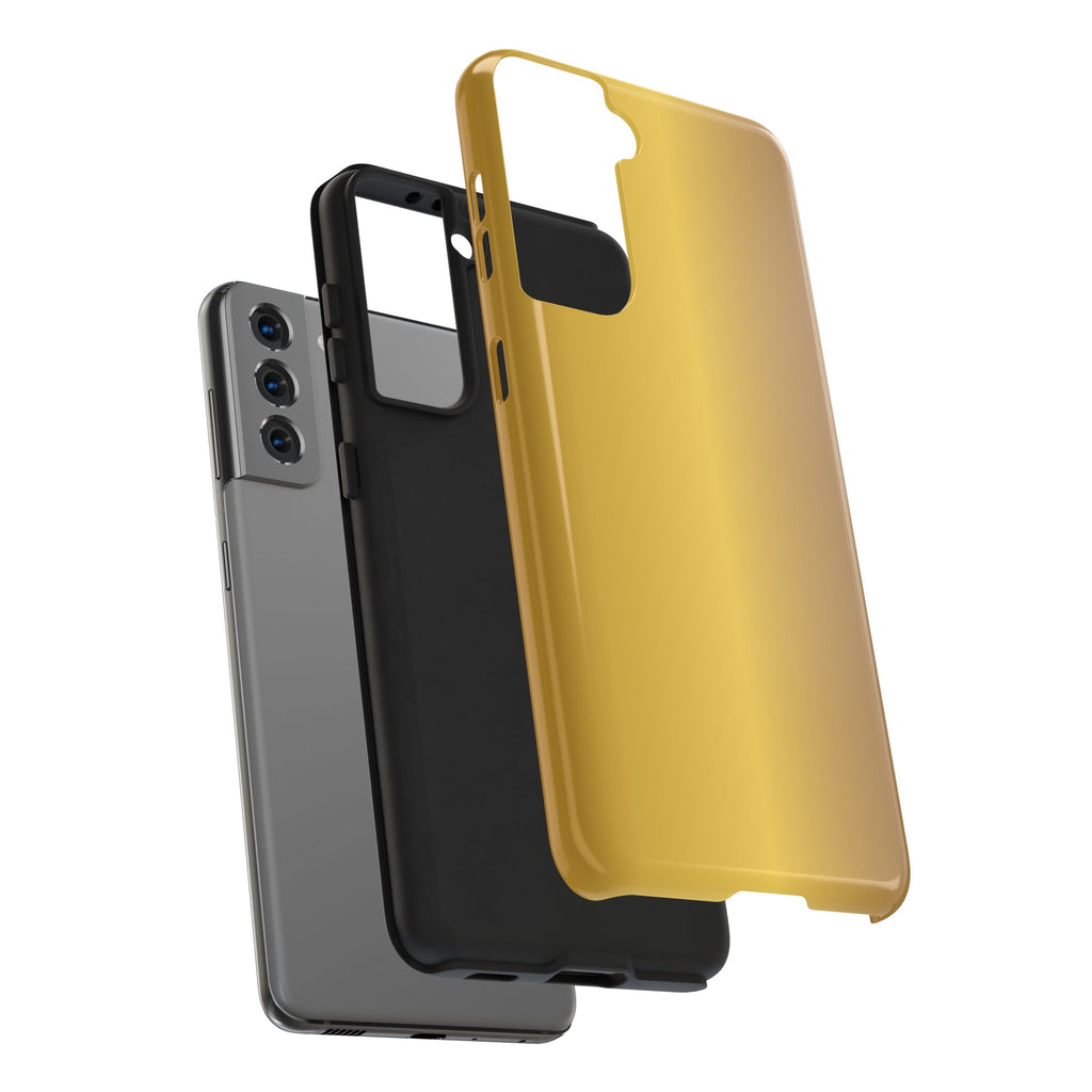 Gold Metallic Look  Durable Tough Phone Case for Everyday Protection - Samsung Phones