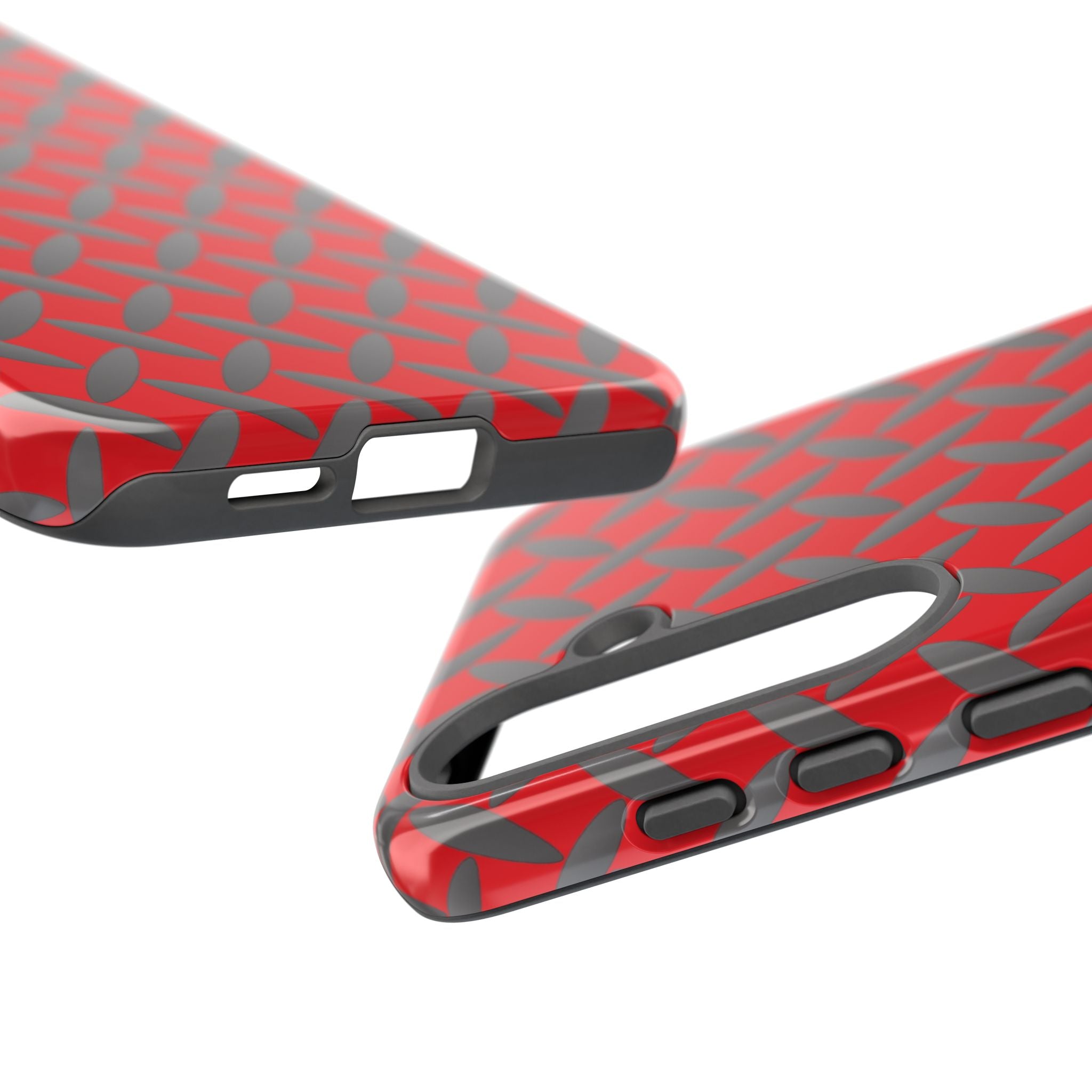 Durable Samsung Phone Case Red - Tough Cases with Stylish Diamond Plate Design