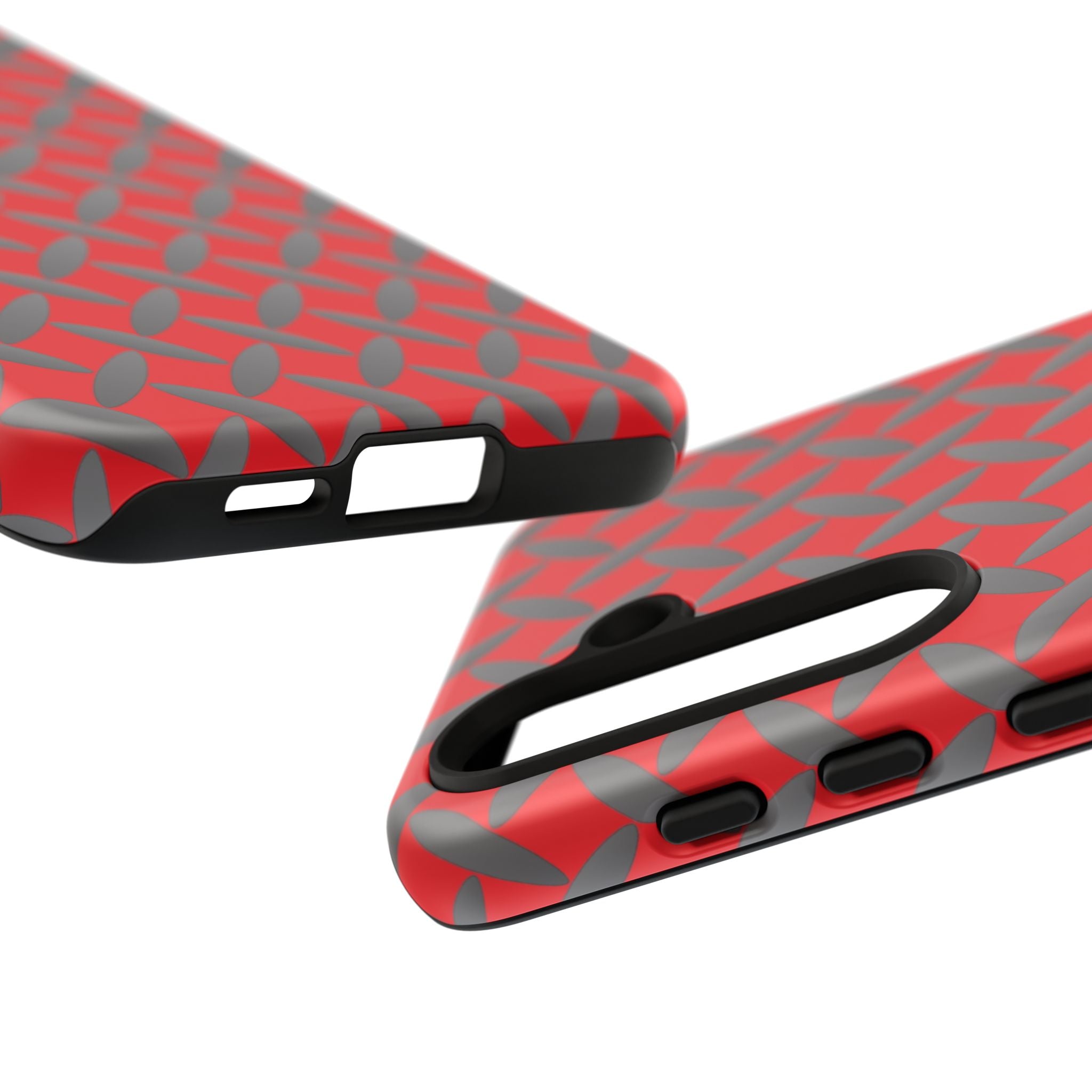 Durable Samsung Phone Case Red - Tough Cases with Stylish Diamond Plate Design