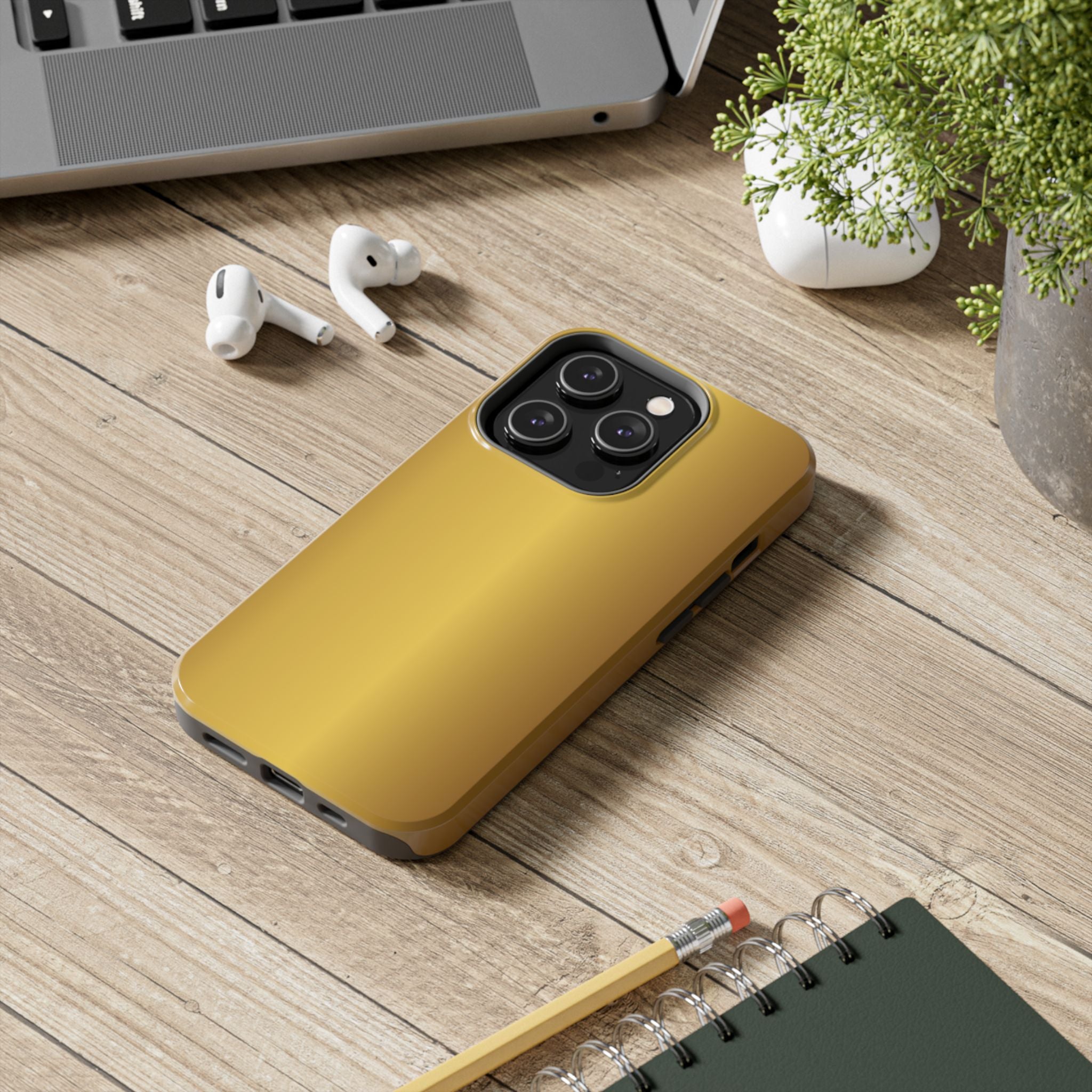 Gold Metallic Look  Durable Tough Phone Case for Everyday Protection - iPhones