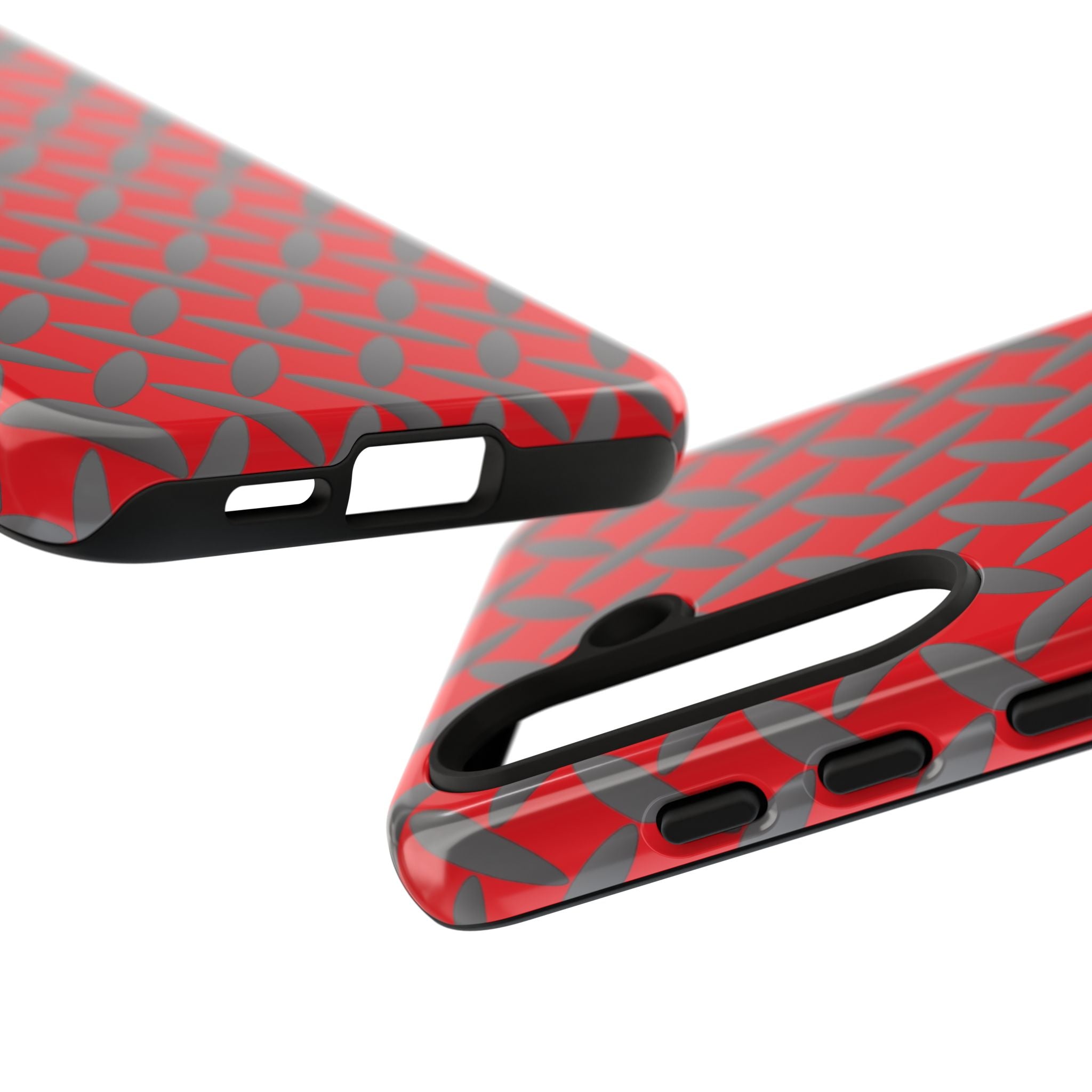 Durable Samsung Phone Case Red - Tough Cases with Stylish Diamond Plate Design
