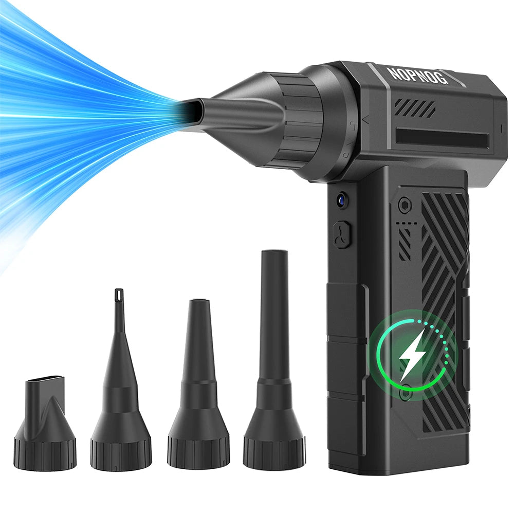 Handheld Turbo Jet Fan 130000RPM Violent Fan Adjustable Cleaning Blower Tool High Speed Portable Powerful Air Blower With Brush