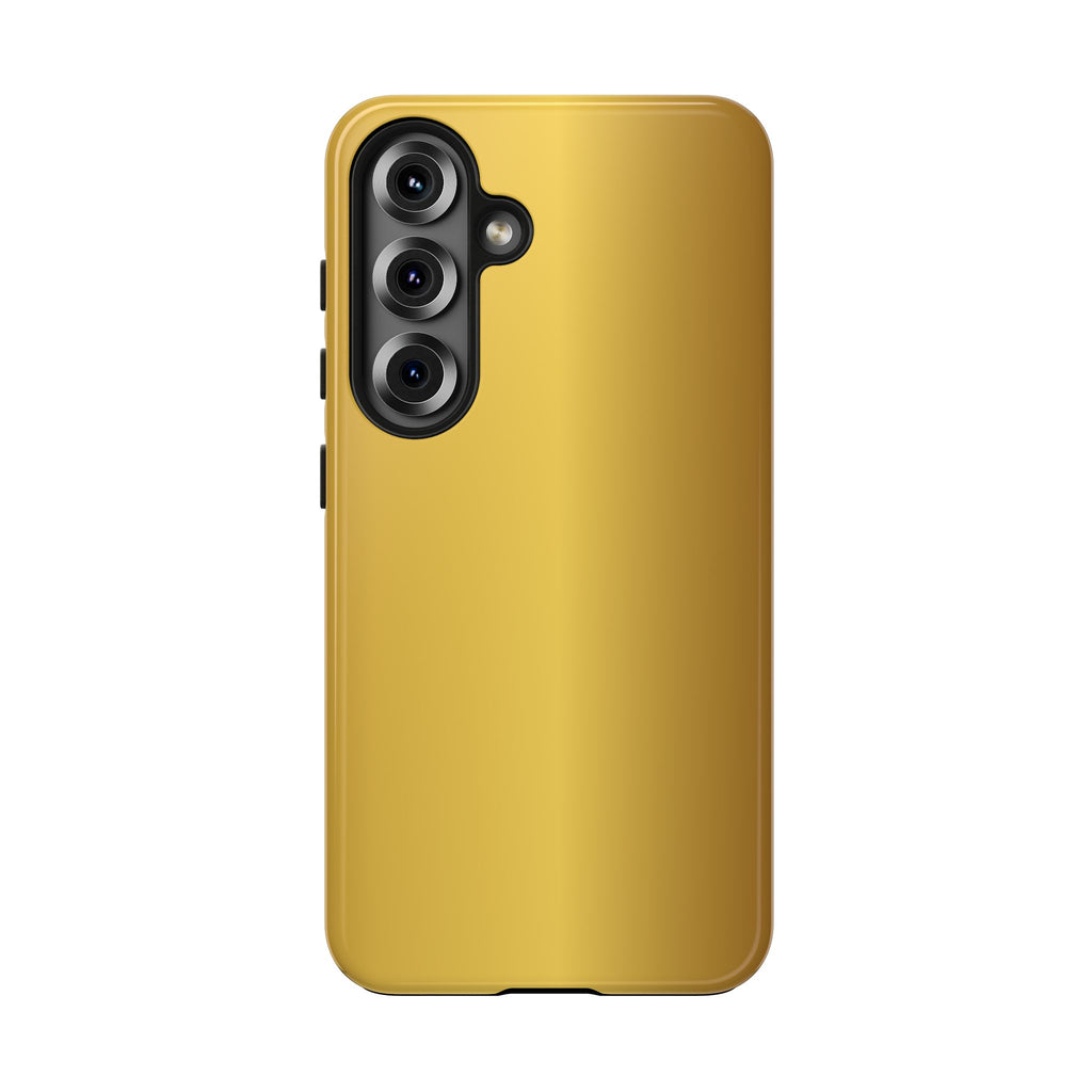 Gold Metallic Look  Durable Tough Phone Case for Everyday Protection - Samsung Phones