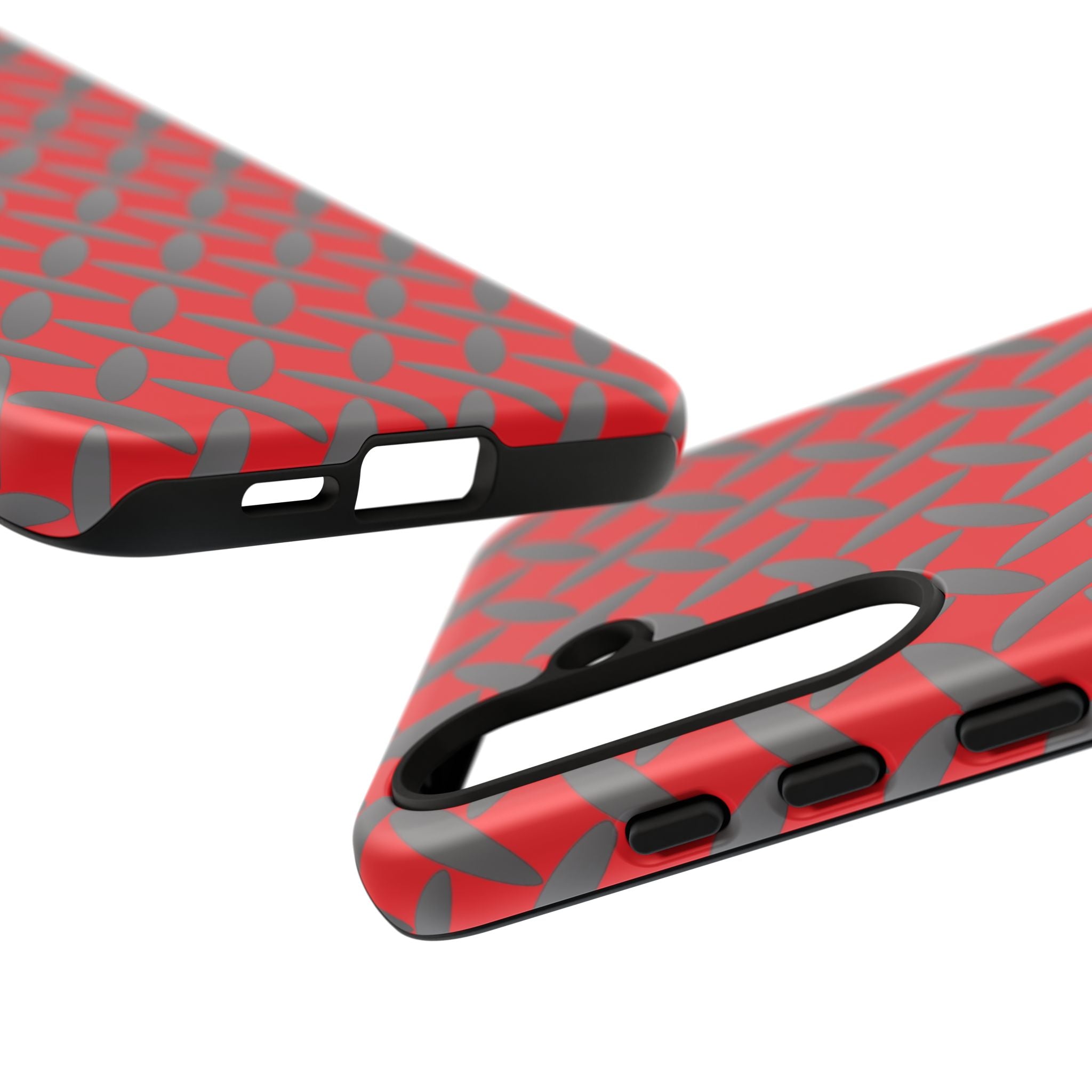 Durable Samsung Phone Case Red - Tough Cases with Stylish Diamond Plate Design