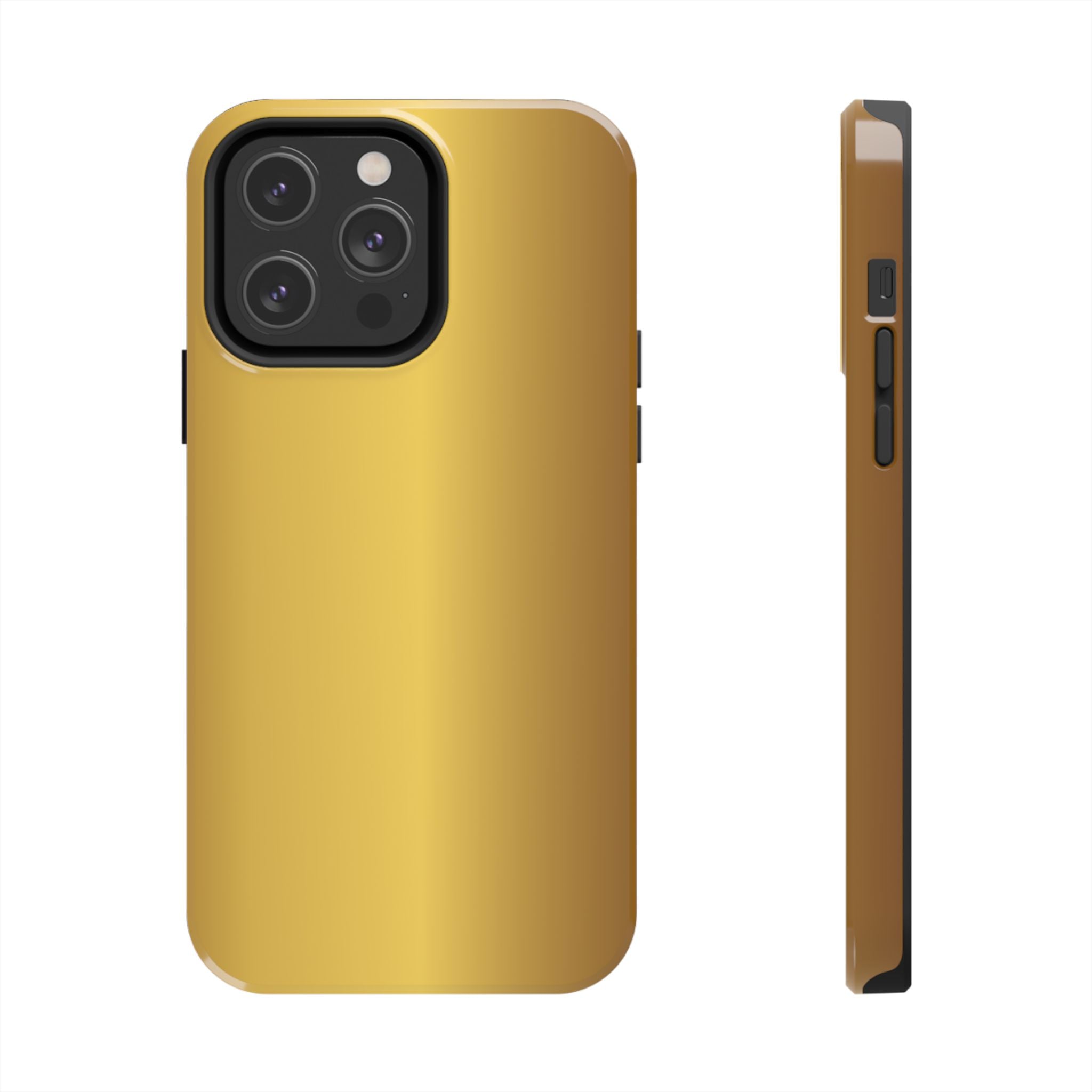 Gold Metallic Look  Durable Tough Phone Case for Everyday Protection - iPhones