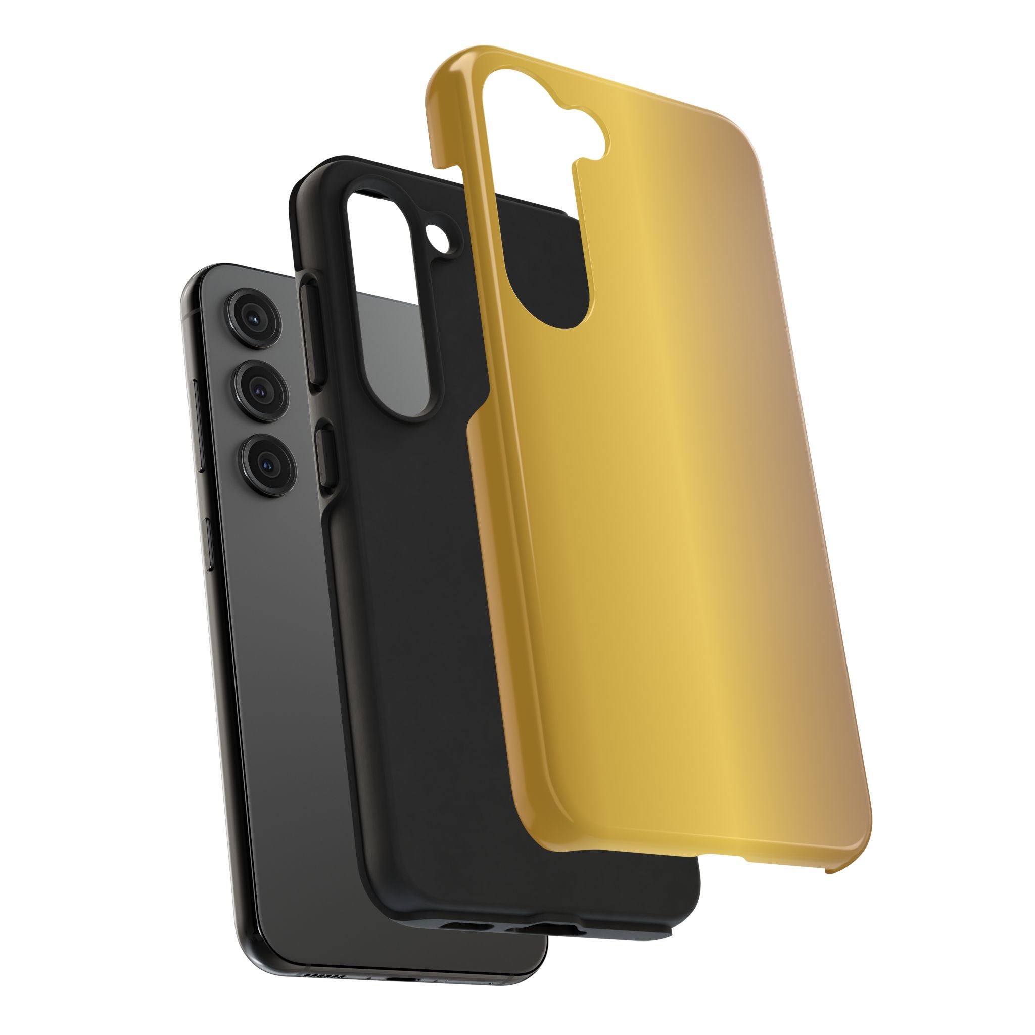 Gold Metallic Look  Durable Tough Phone Case for Everyday Protection - Samsung Phones