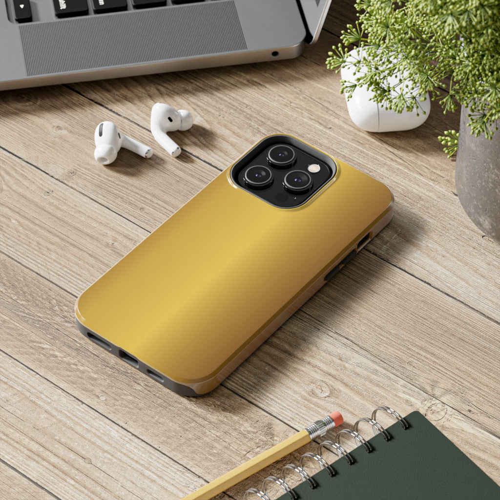 Gold Metallic Look  Durable Tough Phone Case for Everyday Protection - iPhones