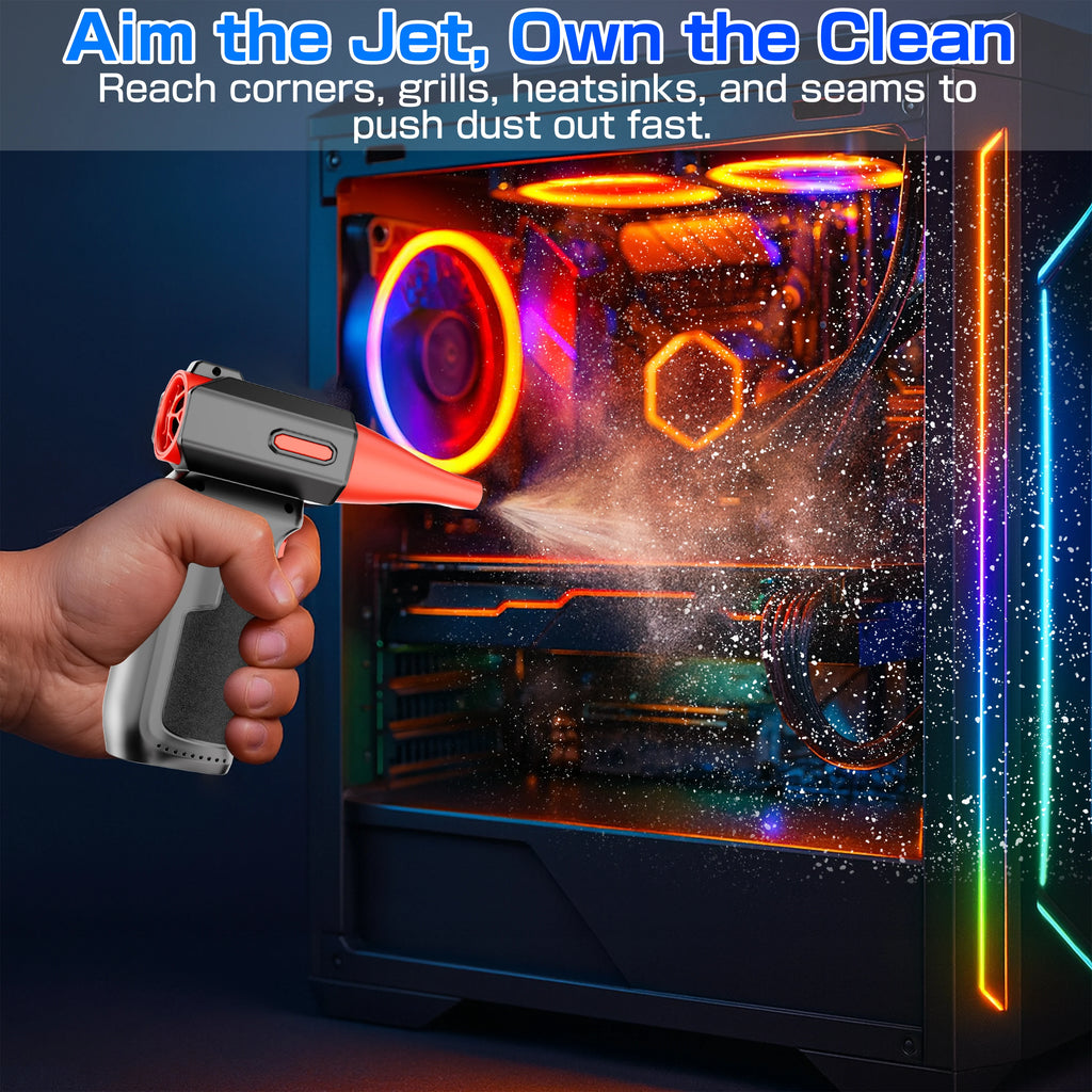 Handheld Turbo Fan For Car RV Truck Trailer Cleaning Jet Blower Tool Powerful Air Blower Electric Air Duster Rechargeable