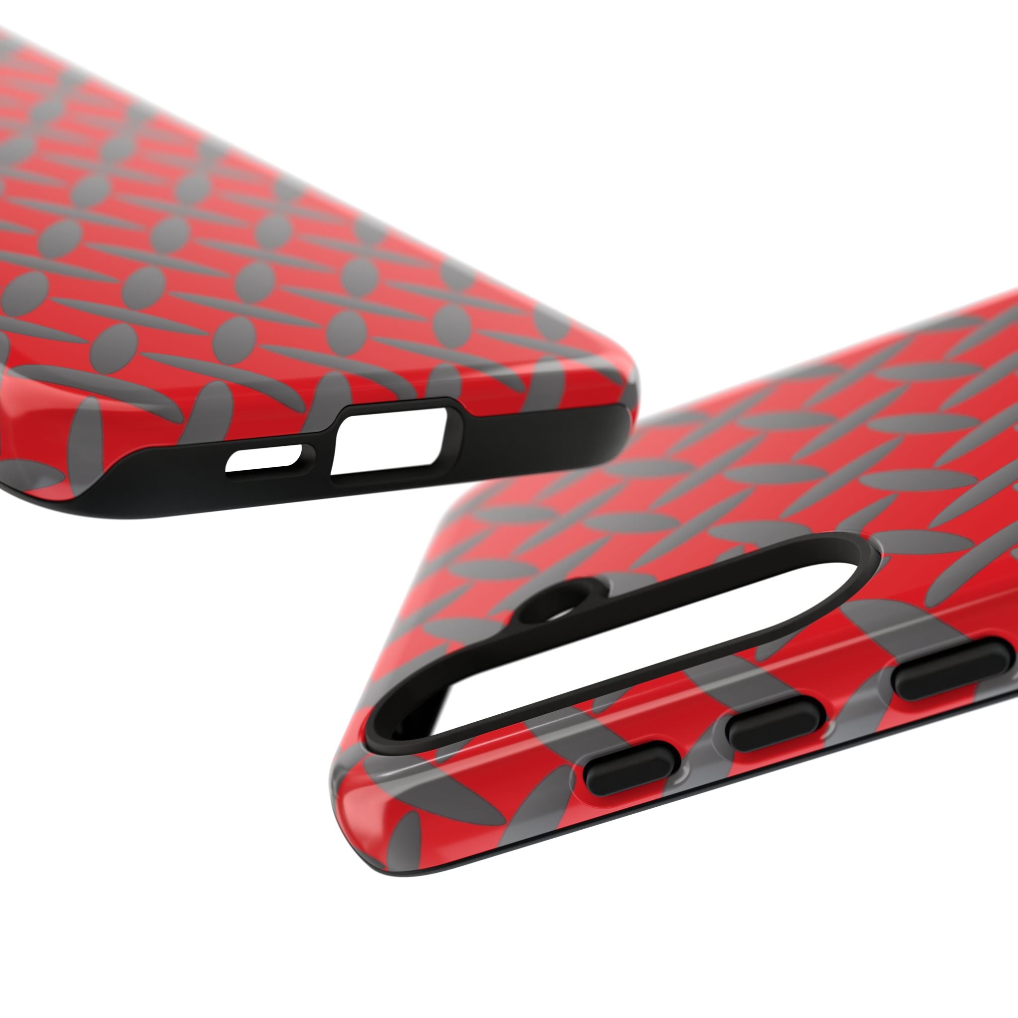 Durable Samsung Phone Case Red - Tough Cases with Stylish Diamond Plate Design