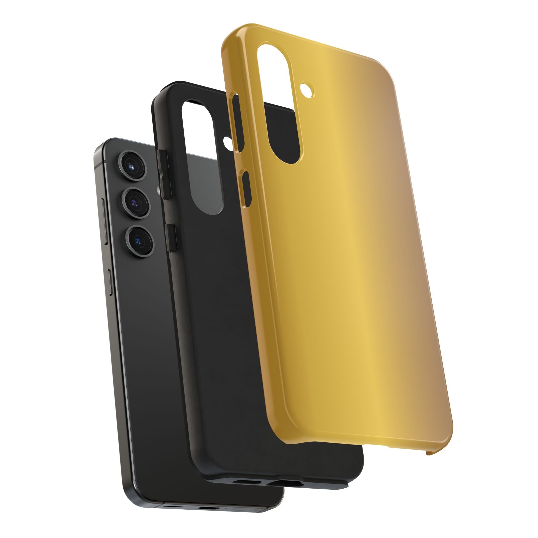 Gold Metallic Look  Durable Tough Phone Case for Everyday Protection - Samsung Phones