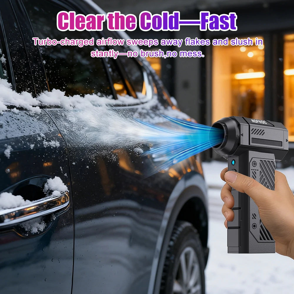 Handheld Turbo Jet Fan 130000RPM Violent Fan Adjustable Cleaning Blower Tool High Speed Portable Powerful Air Blower With Brush