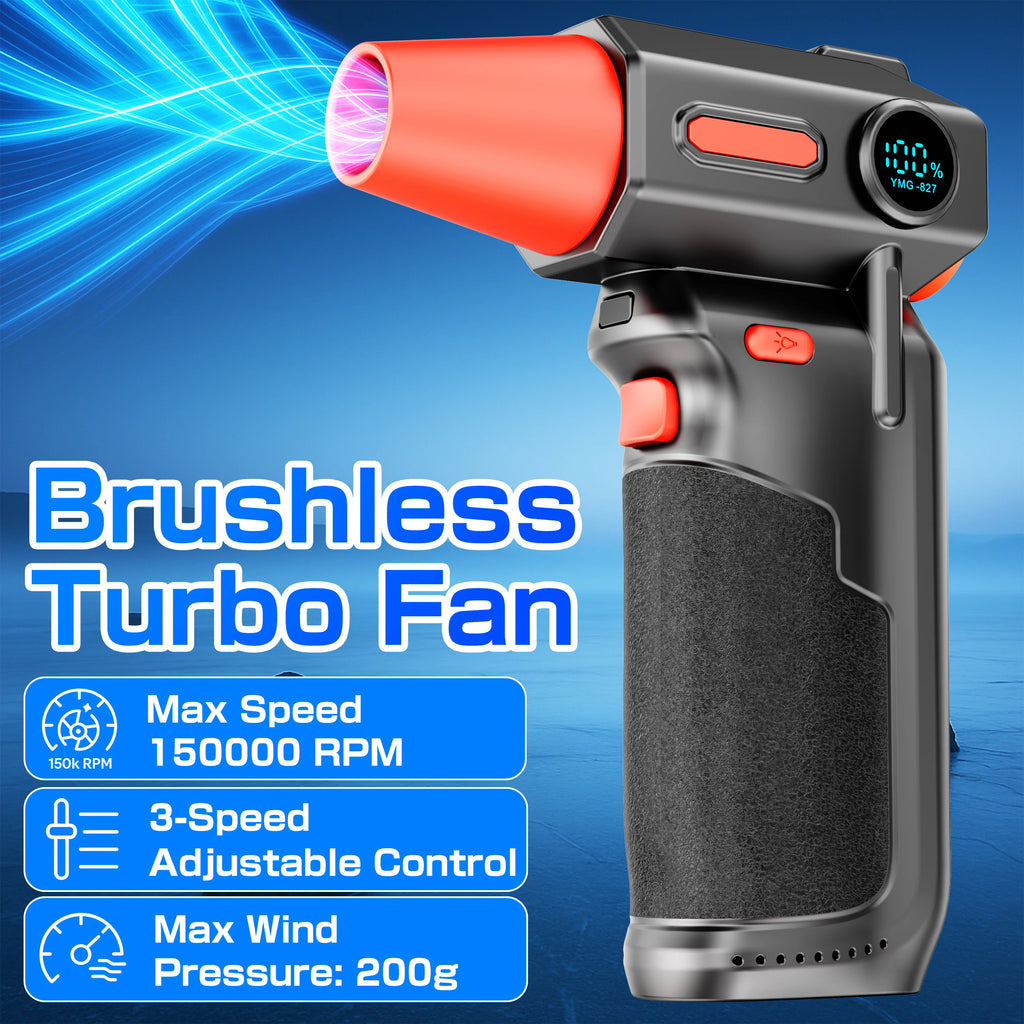 Handheld Turbo Fan For Car RV Truck Trailer Cleaning Jet Blower Tool Powerful Air Blower Electric Air Duster Rechargeable